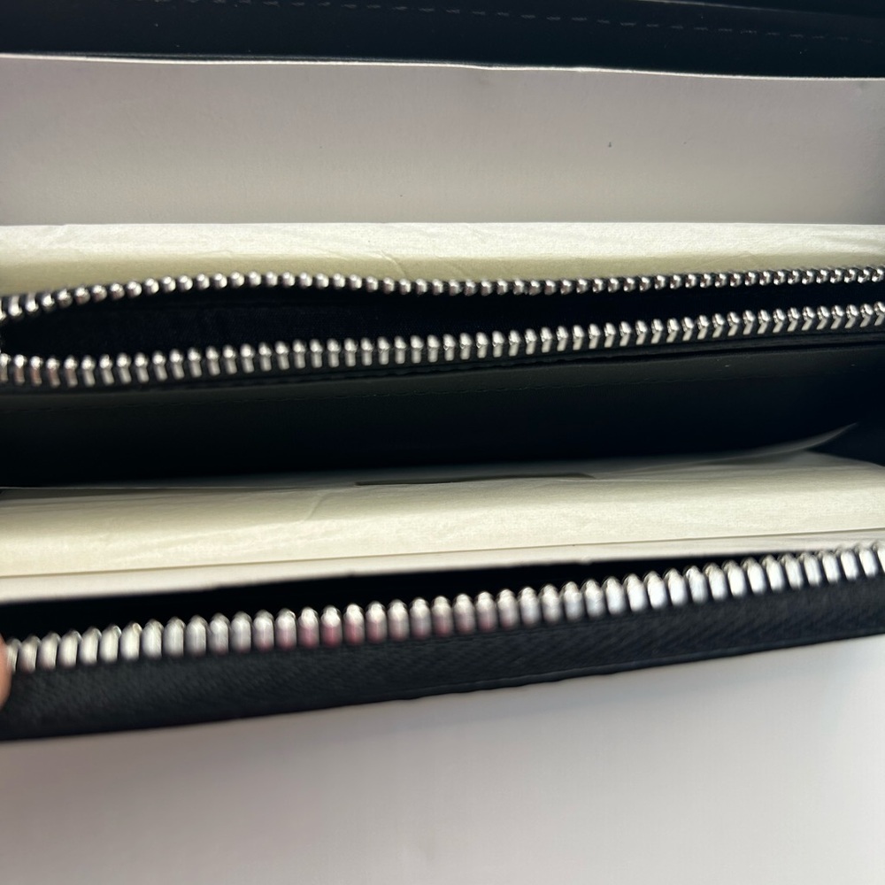MCM Metallic Silver Logo Wallet - Picture 6 of 8